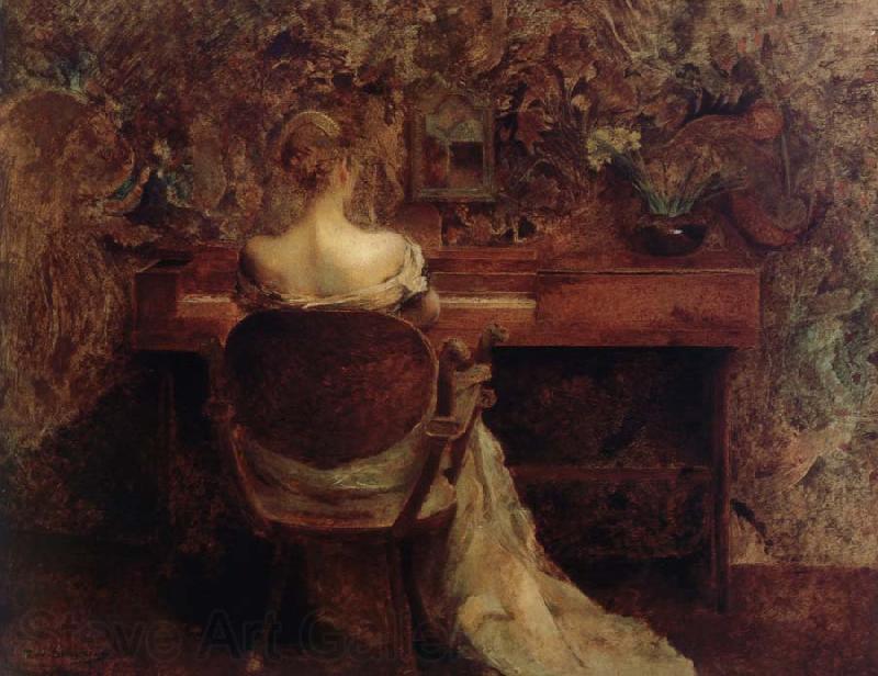 Thomas Wilmer Dewing The Spinet Spain oil painting art